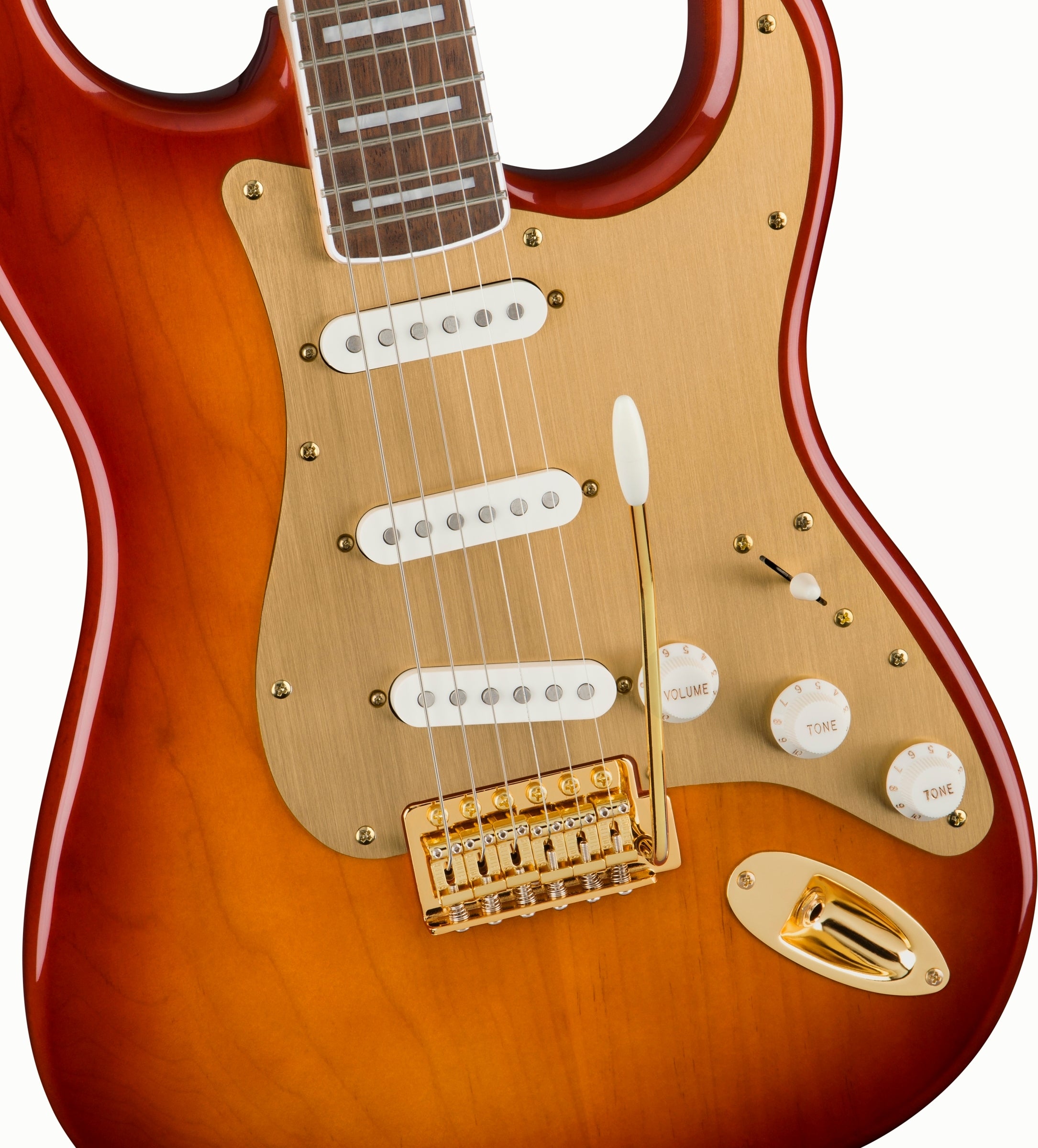 Squier 40th Anniversary Gold Edition Stratocaster Electric Guitar - Sienna Sunburst