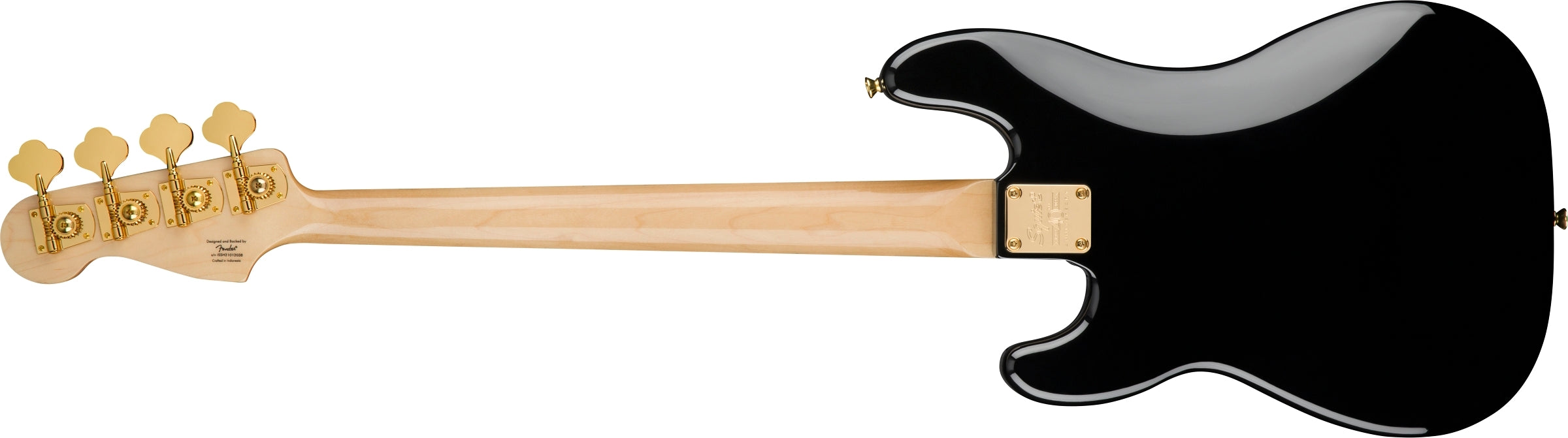 Squier 40th Anniversary Gold Edition Precision Electric Bass Guitar - Black