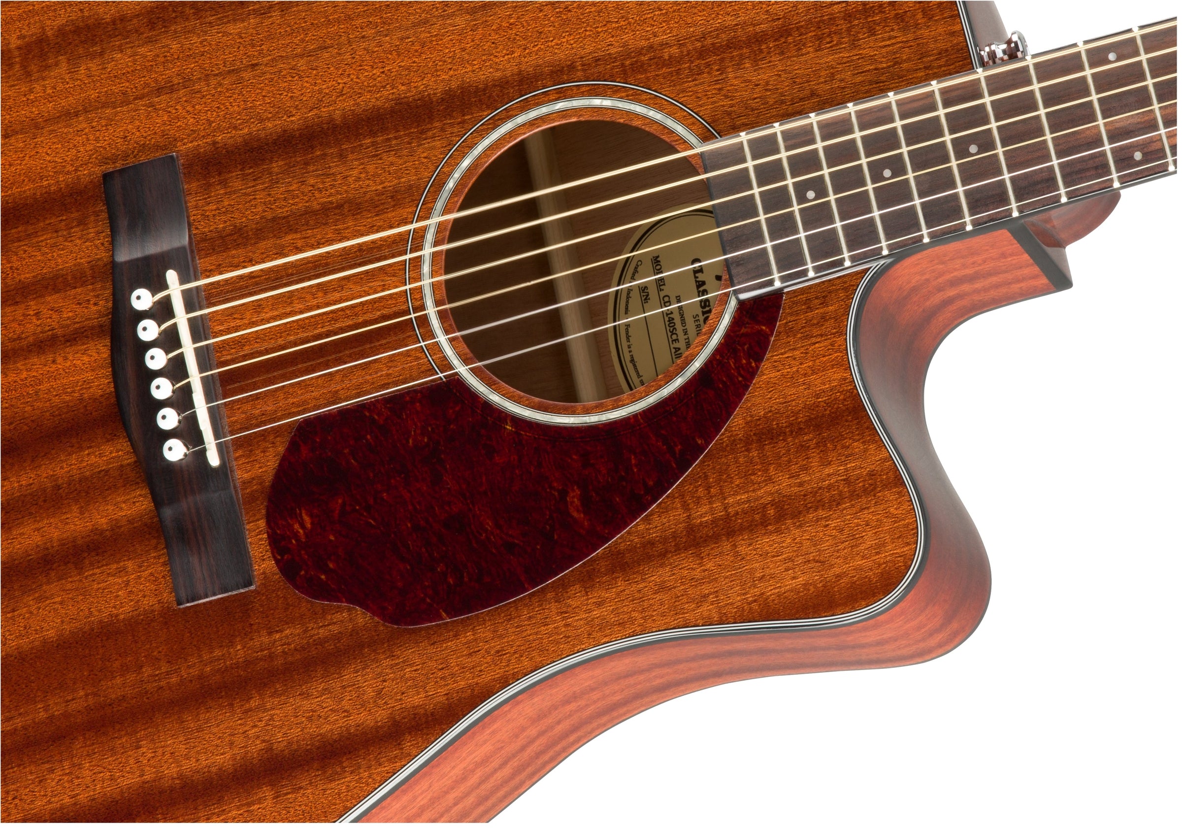 Fender CD-140SCE Dreadnought Acoustic Guitar - All Mahogany