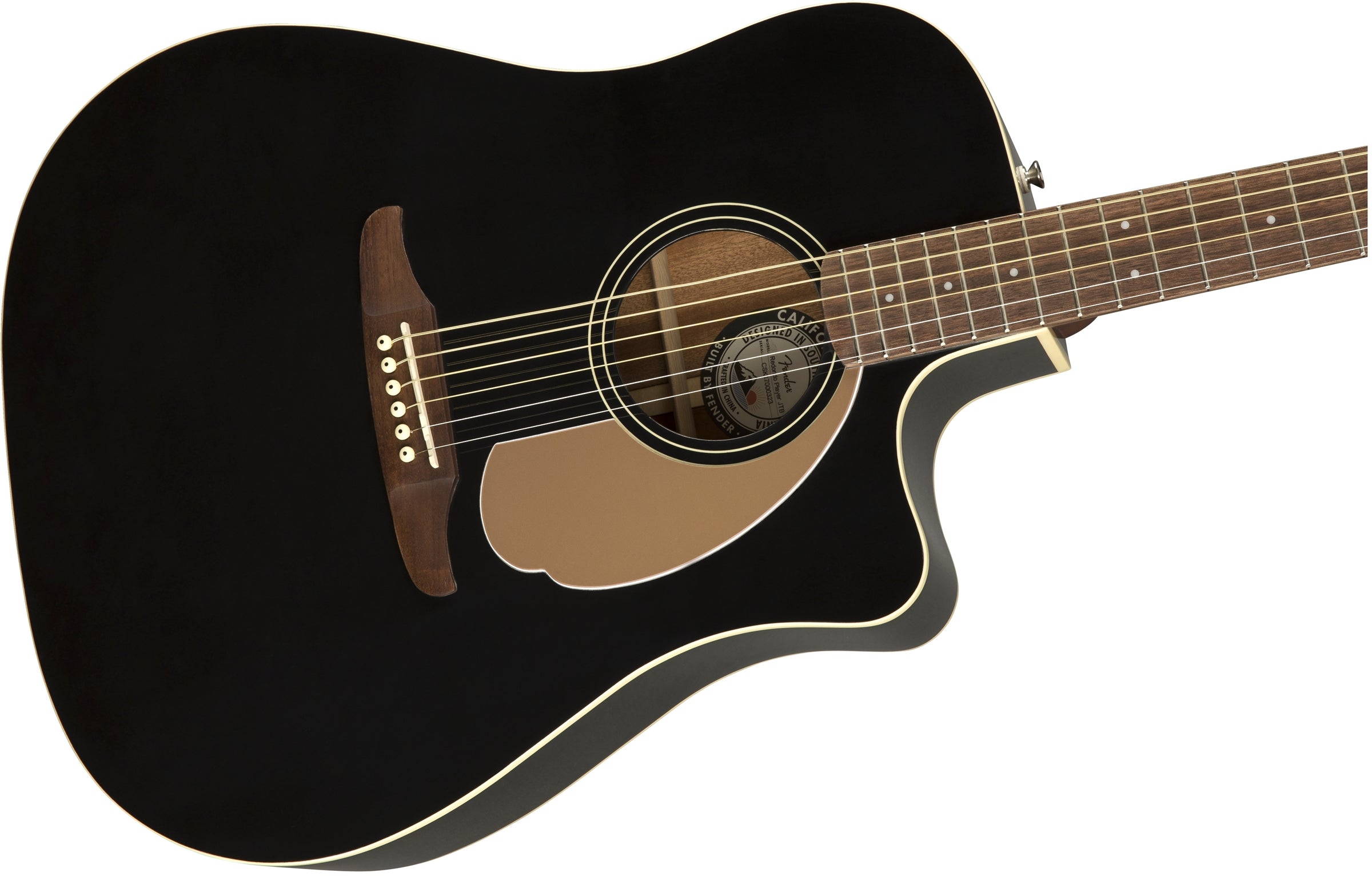 Fender Redondo Player 6 String Acoustic Electric Guitar - Jetty Black