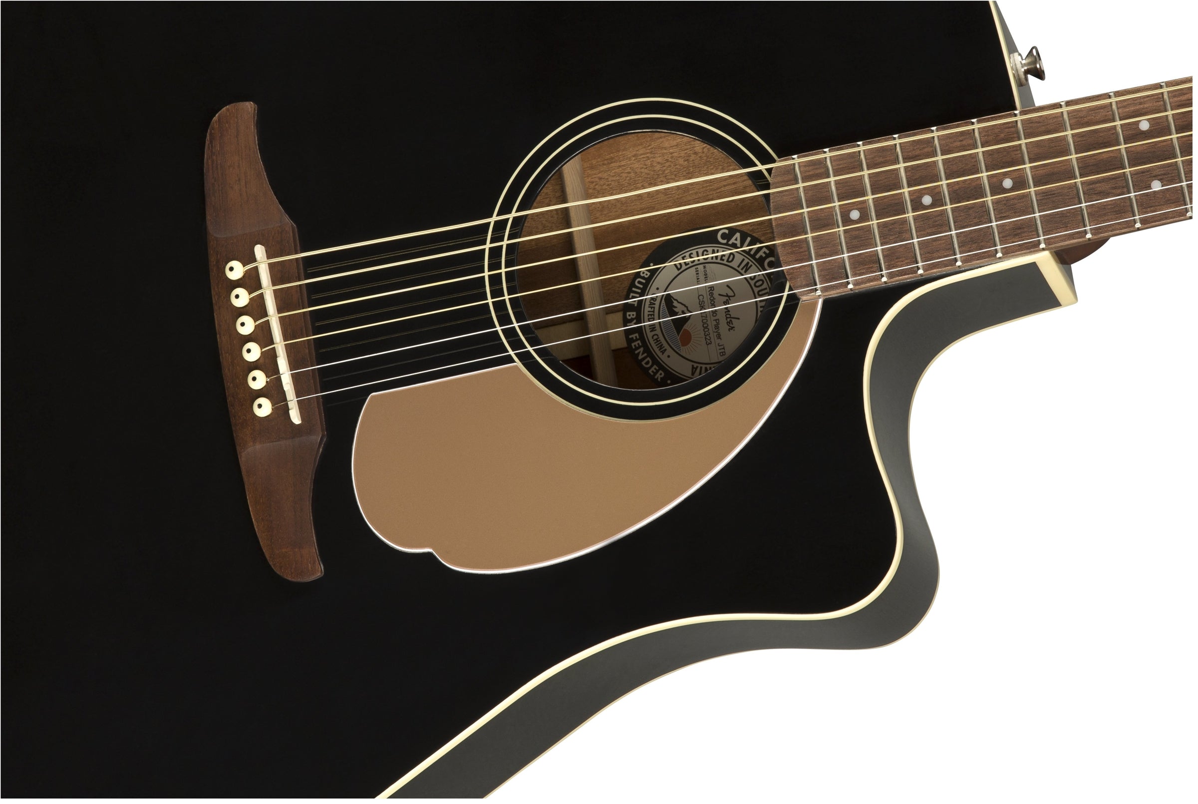 Fender Redondo Player 6 String Acoustic Electric Guitar - Jetty Black