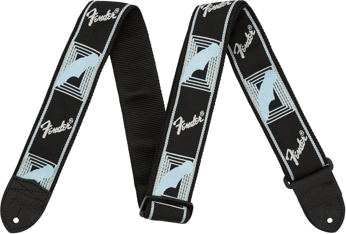 Fender Monogrammed Strap - Light Grey/Blue