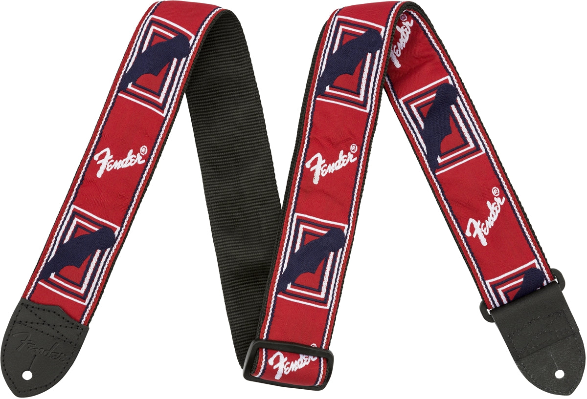 Fender Monogrammed Guitar Strap - Red/White/Blue