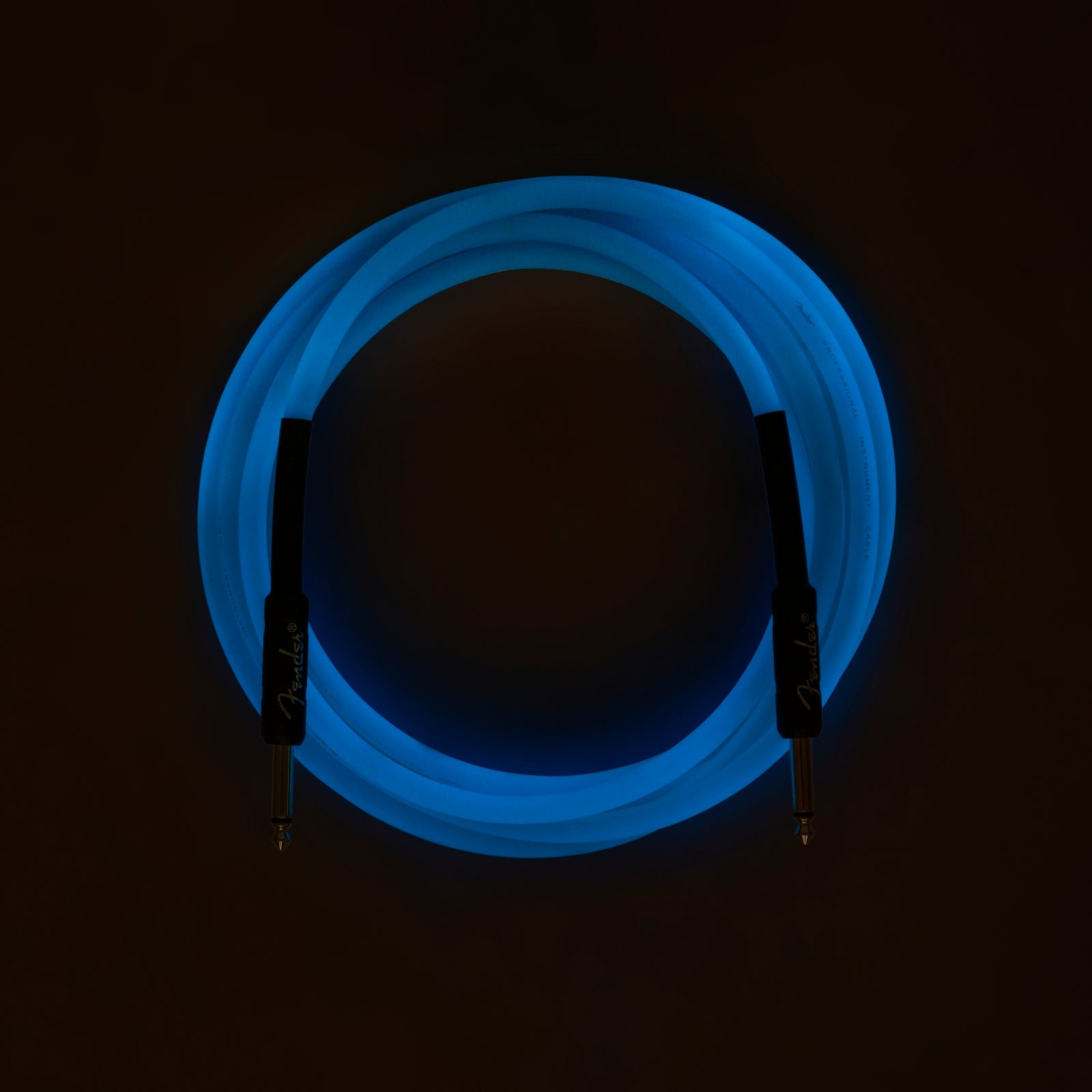 Fender Professional Series 18.6' Instrument Cables Glow In The Dark - Dark Blue
