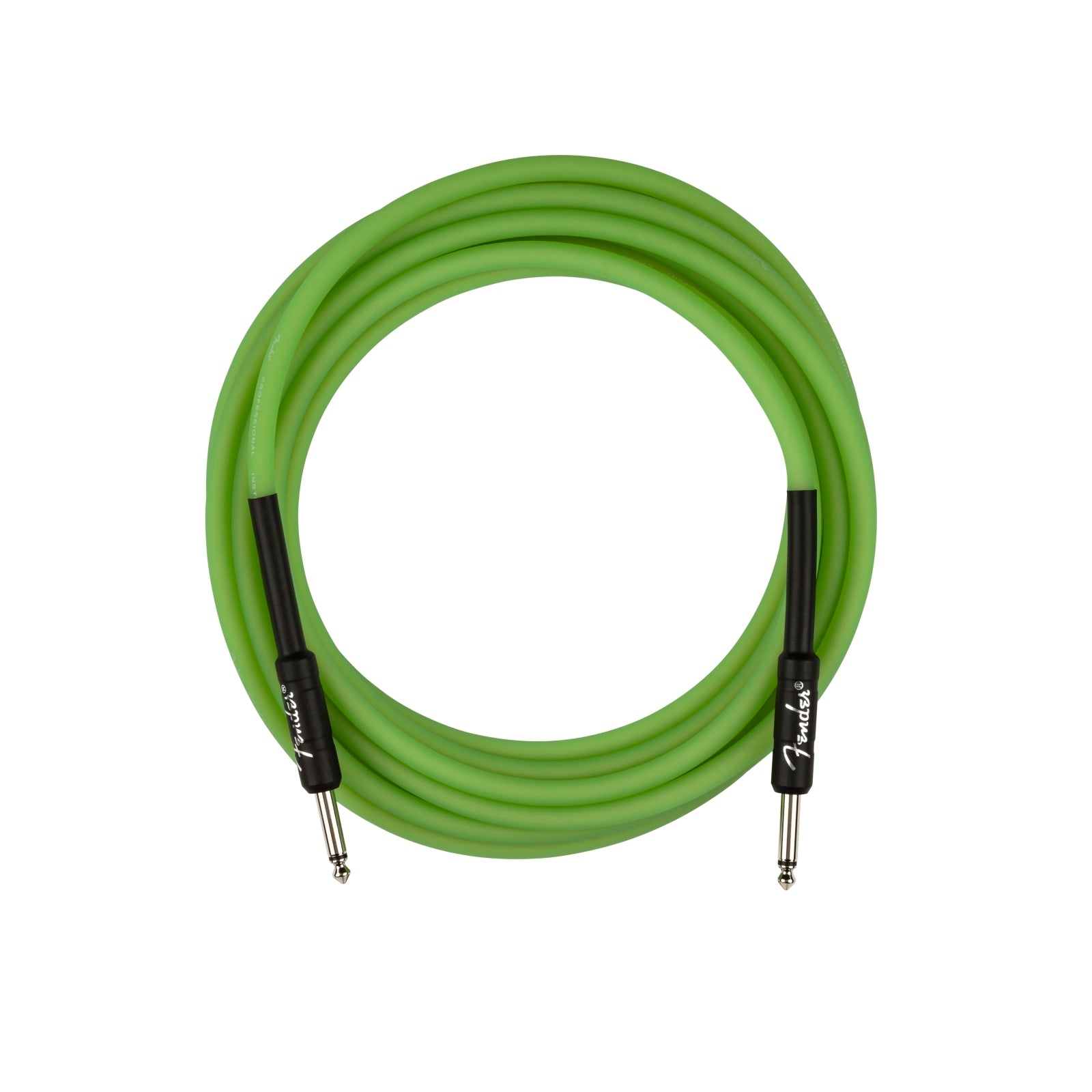Fender Professional Series 18.6' Instrument Cable Glow In The Dark - Green
