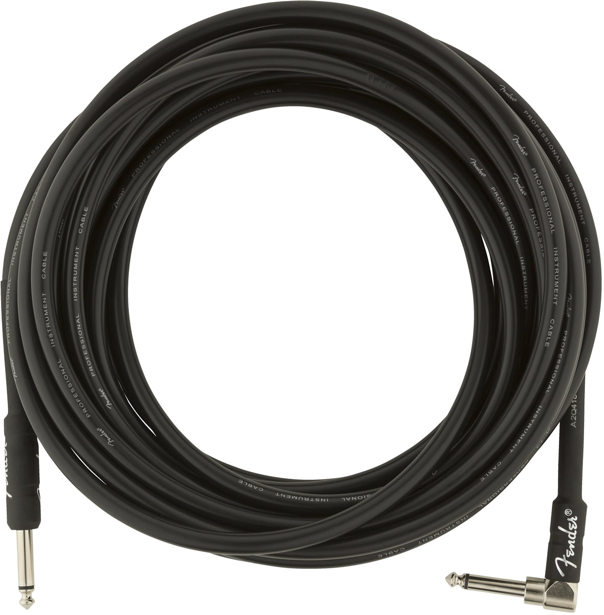 Fender Professional Series 25' Straight to Right Angle Instrument Cable - Black