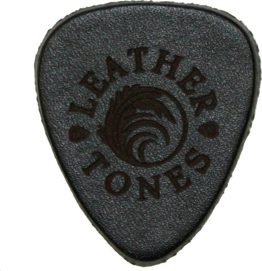 Leather Tones Black Leather Single Plectrum