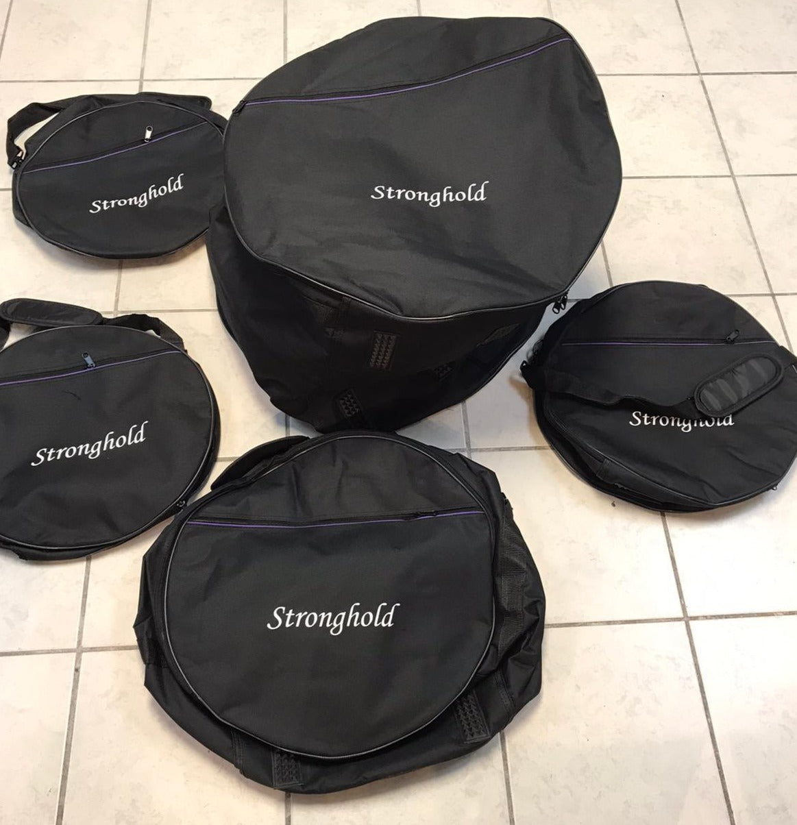 Juego de bolsas de tambor económico de 5 piezas 12", 13", 14", 16" y 22"