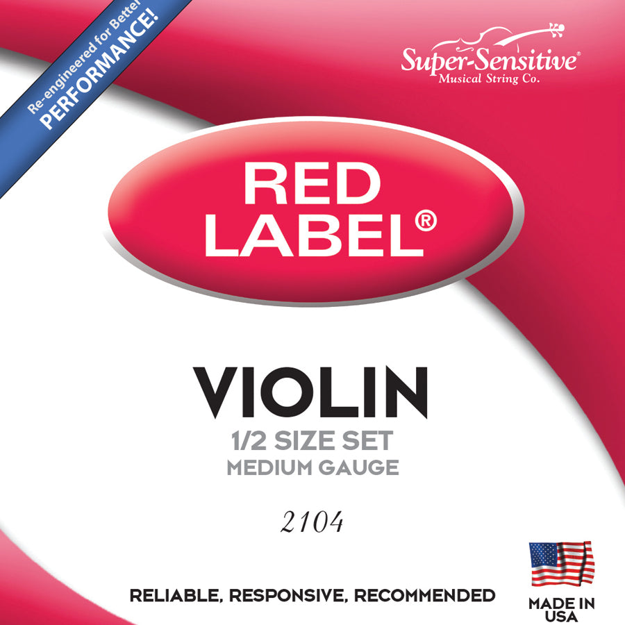 Super Sensitive Red Label: Violin String Set 1/2 - Medium Gauge