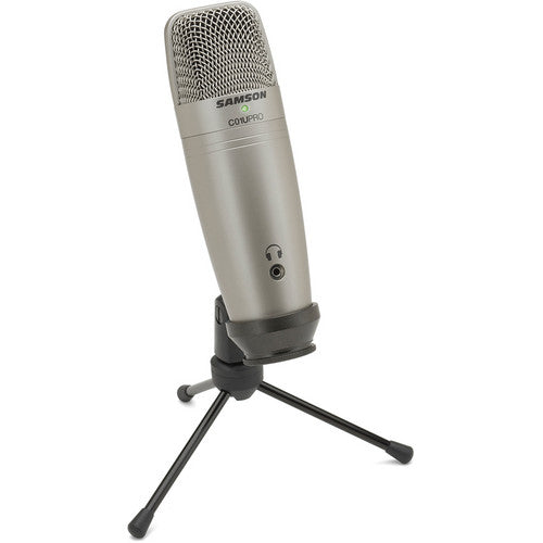 Samson C01U Pro USB Studio Condenser Microphone (Silver)