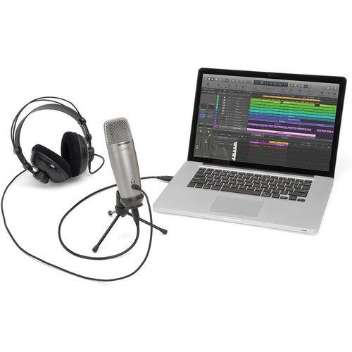 Samson C01U Pro USB Studio Condenser Microphone (Silver)