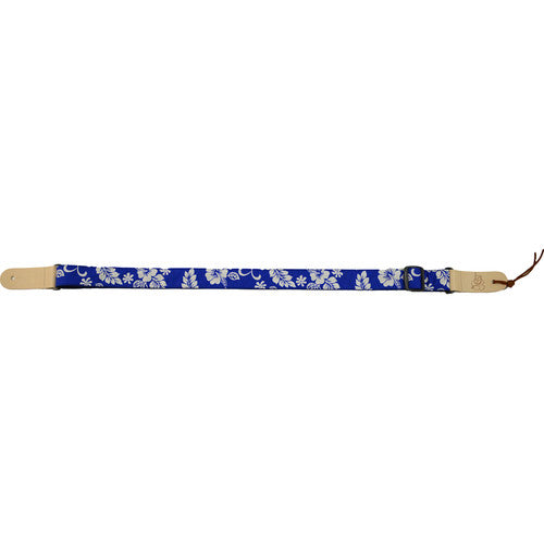 KALA Handmade Instrument Strap (1.5", Blue Hibiscus)