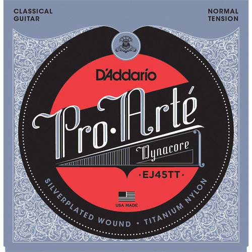 D'Addario Normal Tension Pro-Arte Dynacore Titanium Trebles Classical Guitar Strings