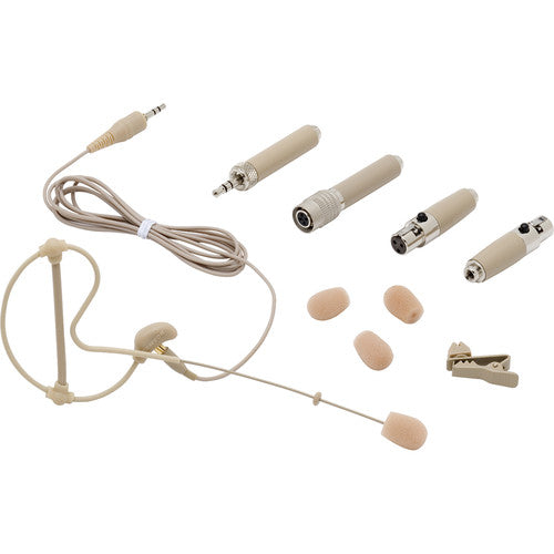 Samson SE10T Earset Microphone with Miniature Condenser Capsule with 4 Cable Adapters (Beige)