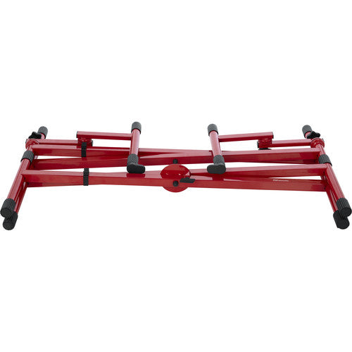 Gator Cases Frameworks Deluxe 2-Tier X-Style Keyboard Stand (Red)