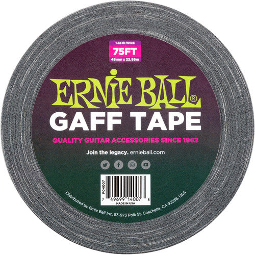 Ernie Ball Pro 2" Gaff' Tape (25 yd, Black)