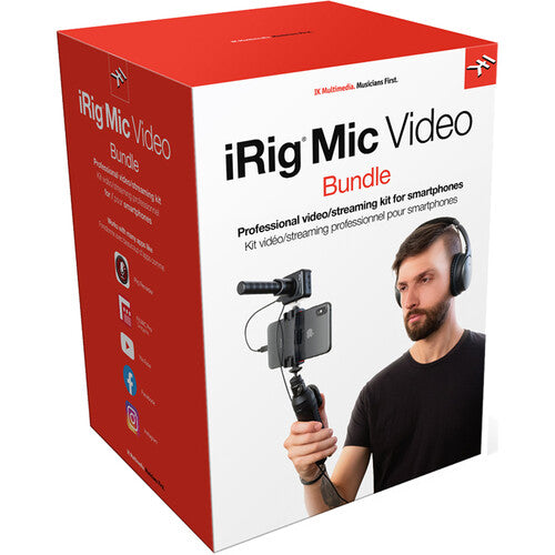 IK Multimedia iRig Mic Video Bundle with Shotgun Mic and Smartphone Grip
