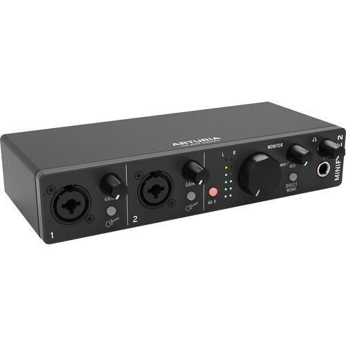 Arturia MiniFuse 2 Portable 2x2 USB Type-C Audio/MIDI Interface (Black)