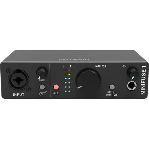 Arturia MiniFuse 1 Portable 1x2 USB Type-C Audio Interface (Black)