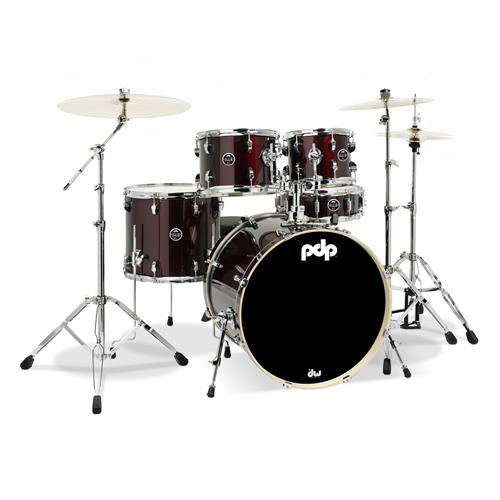 PDP Mainstage 5 Piece Drumset W/800 Series Hardware - Wine Red