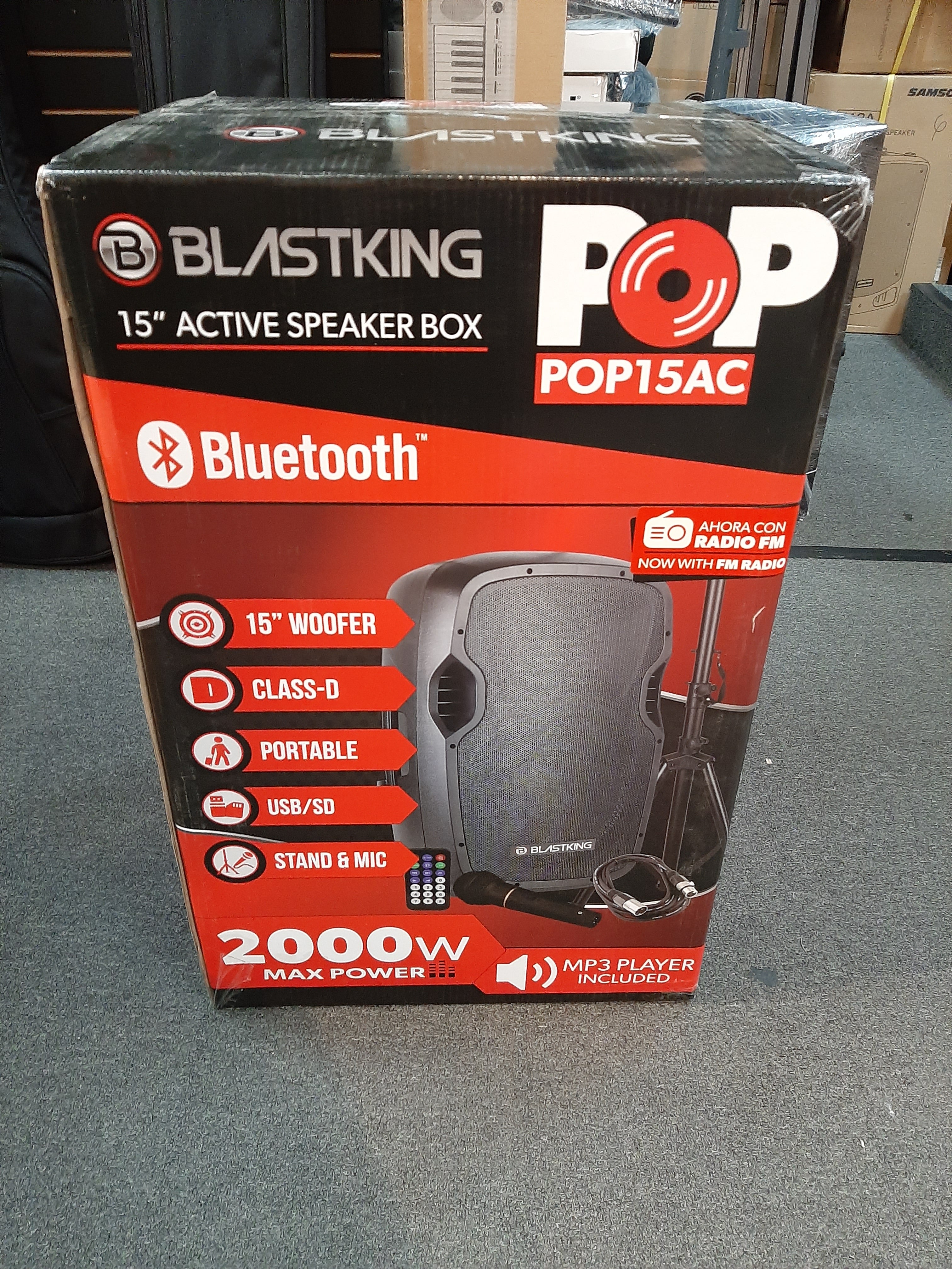 Blast King POP15AC 2000w 15" Powered Speaker