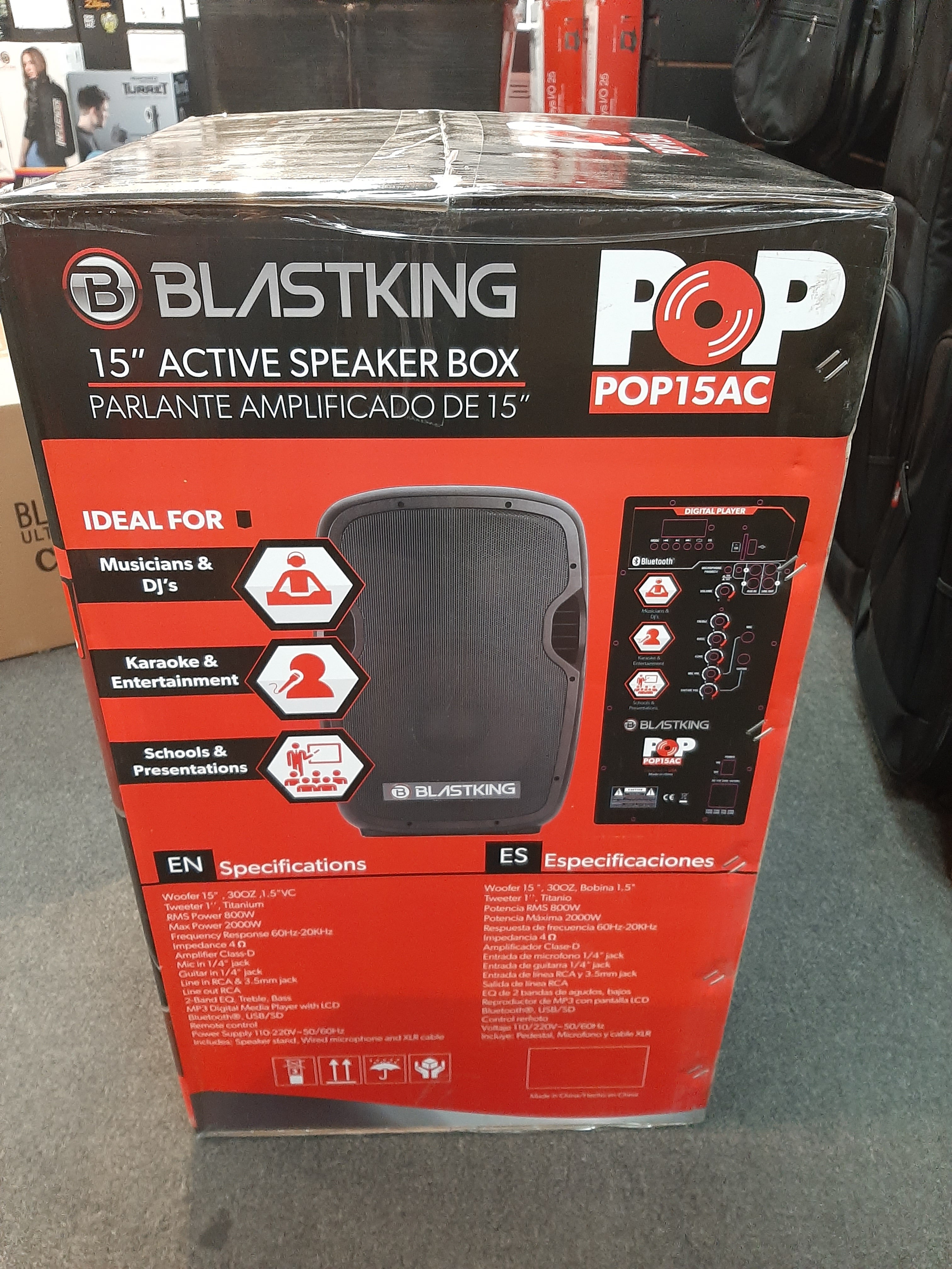 Blastking POP15AC 2000w 15" Altavoz Amplificado
