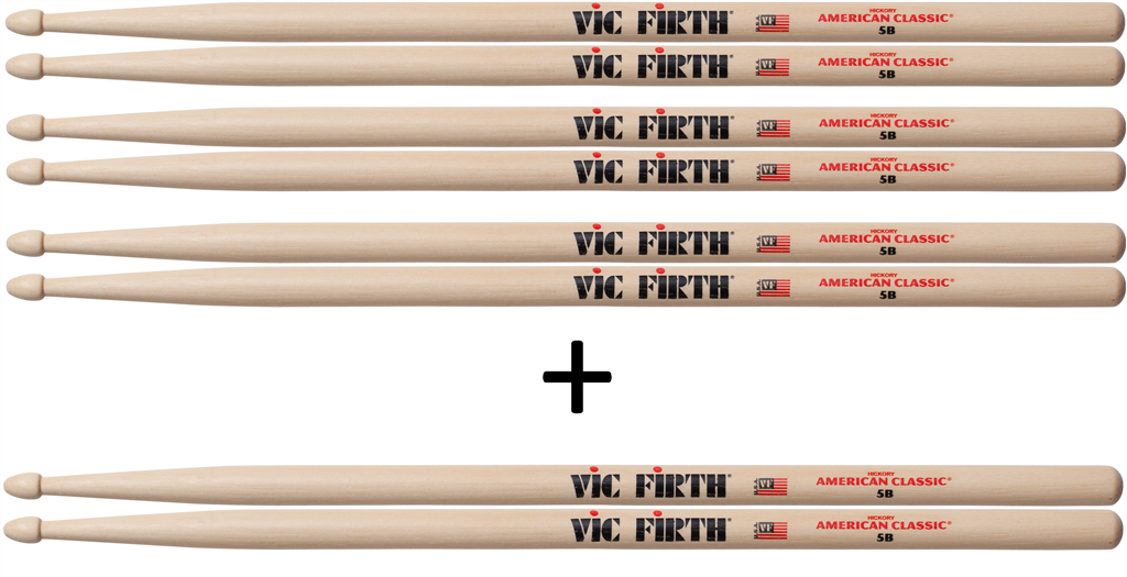 Vic Firth 4 for 3 5B Drumstick Pack