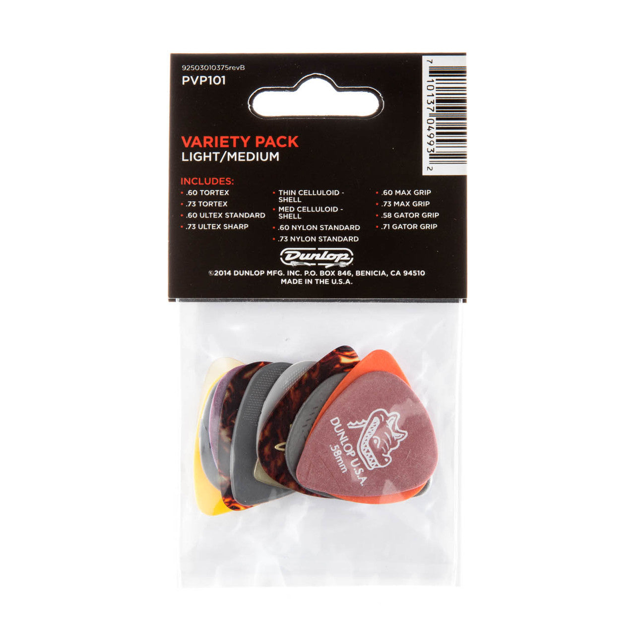 Dunlop Pick Variety 12-Pack - Light/Medium