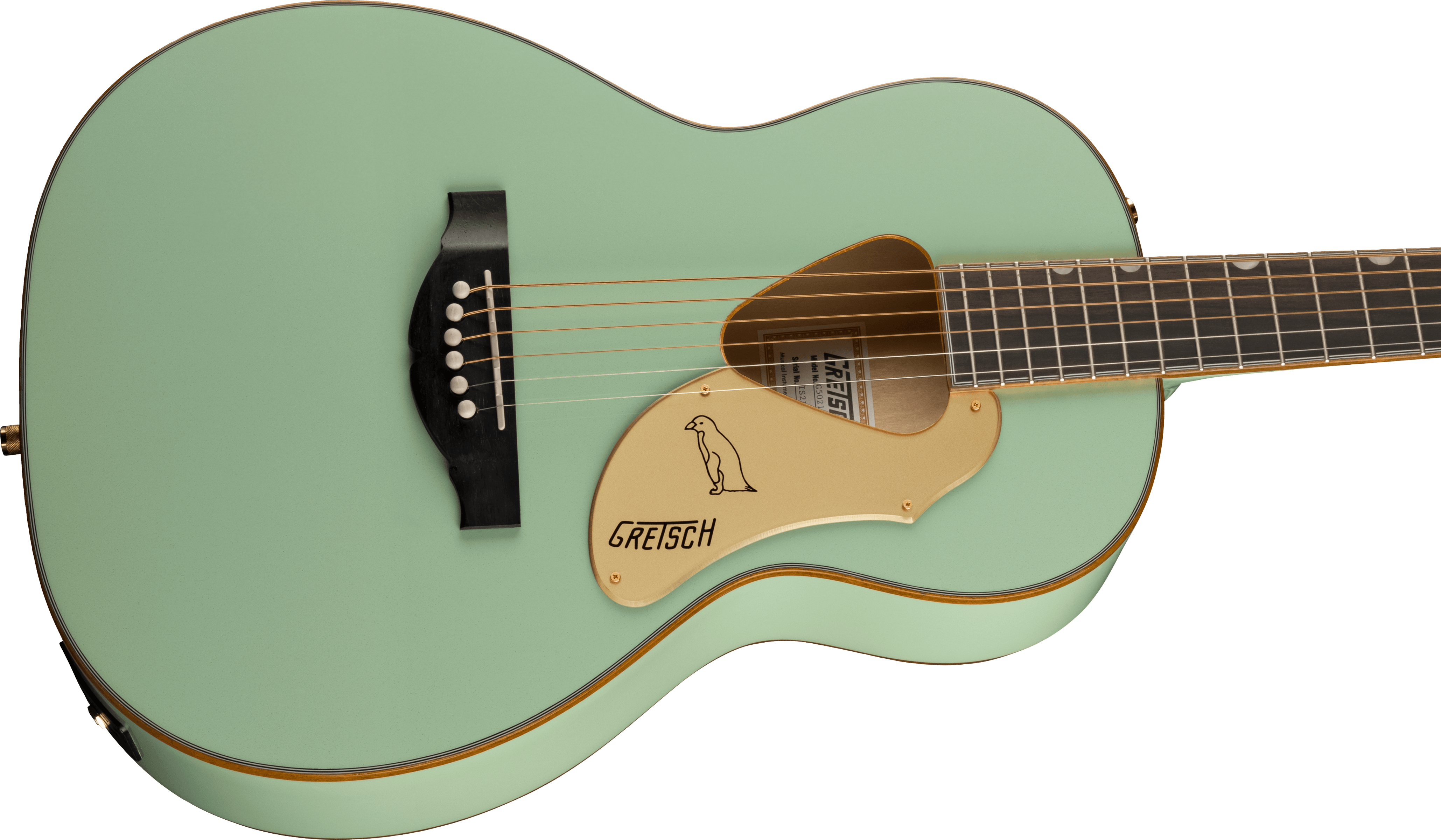 Gretsch G5021E Rancher Penguin Parlor Acoustic Electric Guitar - Mint Metallic