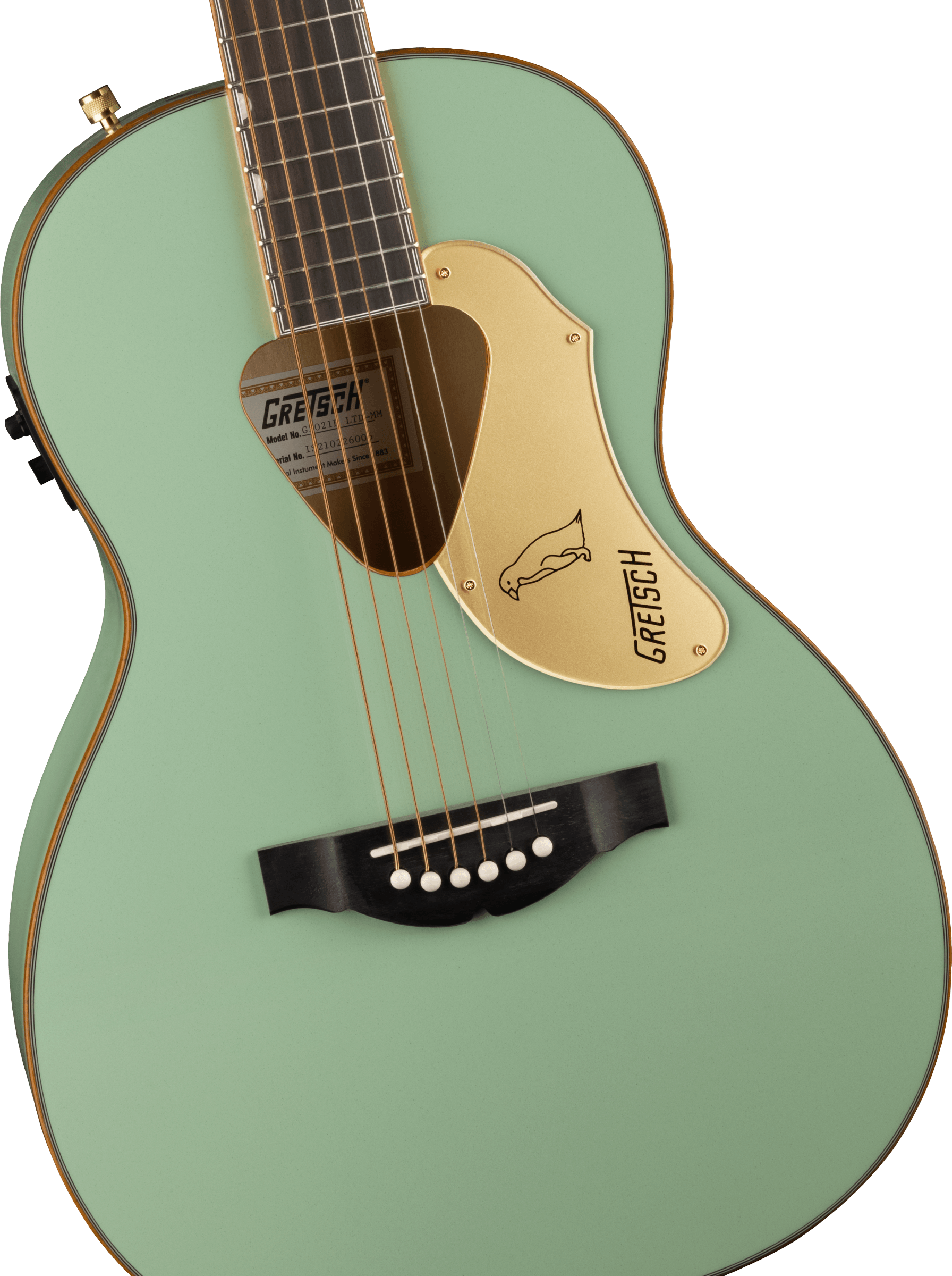 Gretsch G5021E Rancher Penguin Parlor Acoustic Electric Guitar - Mint Metallic