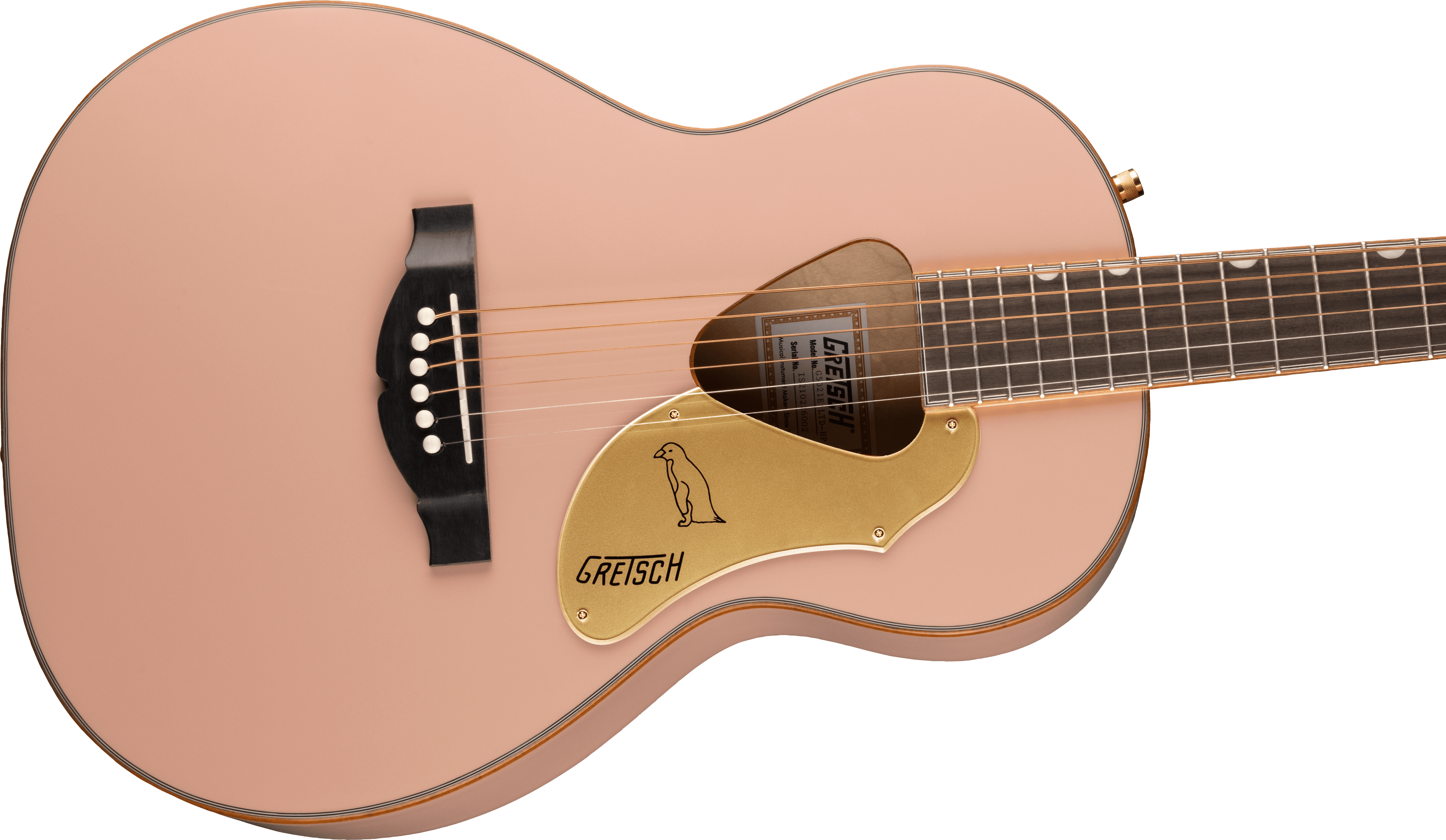 Gretsch G5021E Rancher Penguin Parlor Acoustic Electric Guitar - Shell Pink