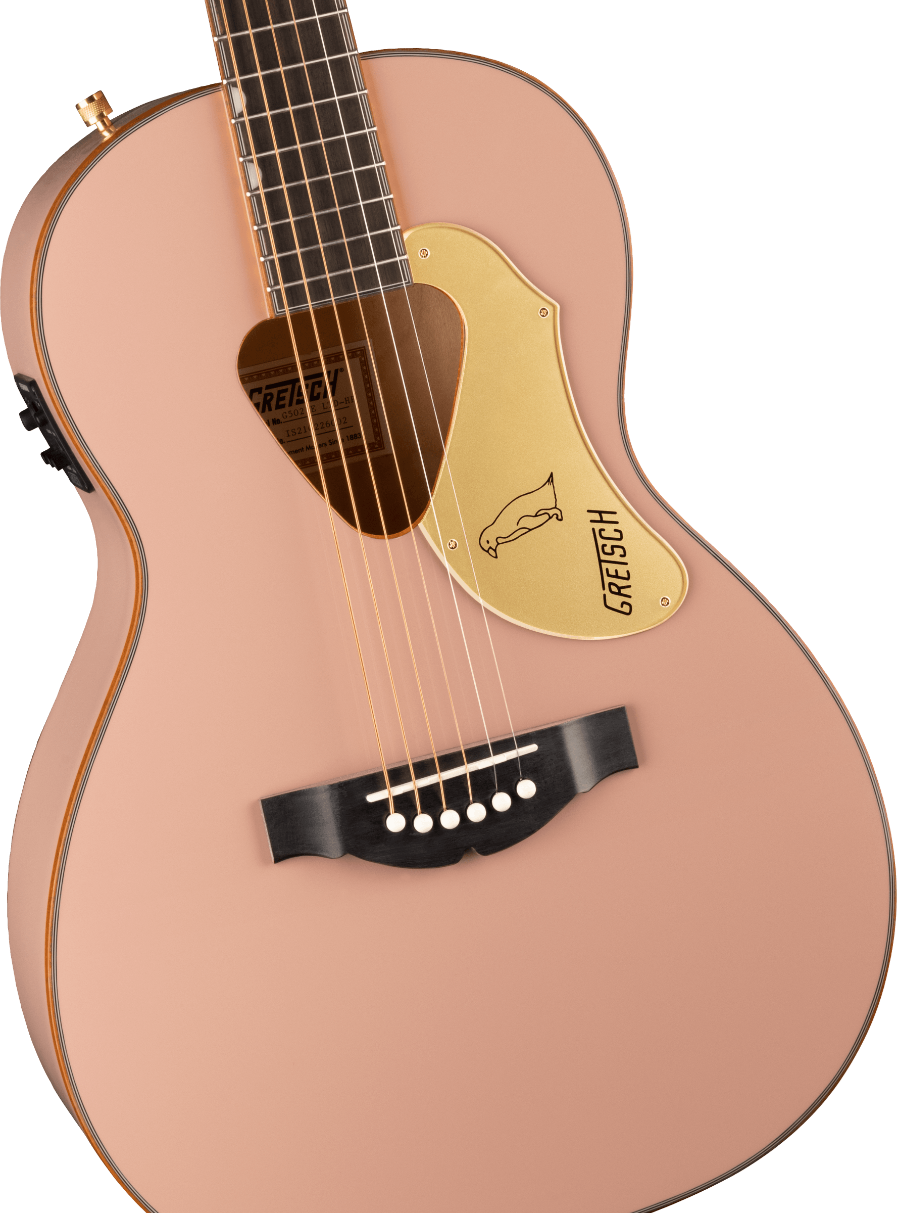 Gretsch G5021E Rancher Penguin Parlor Acoustic Electric Guitar - Shell Pink