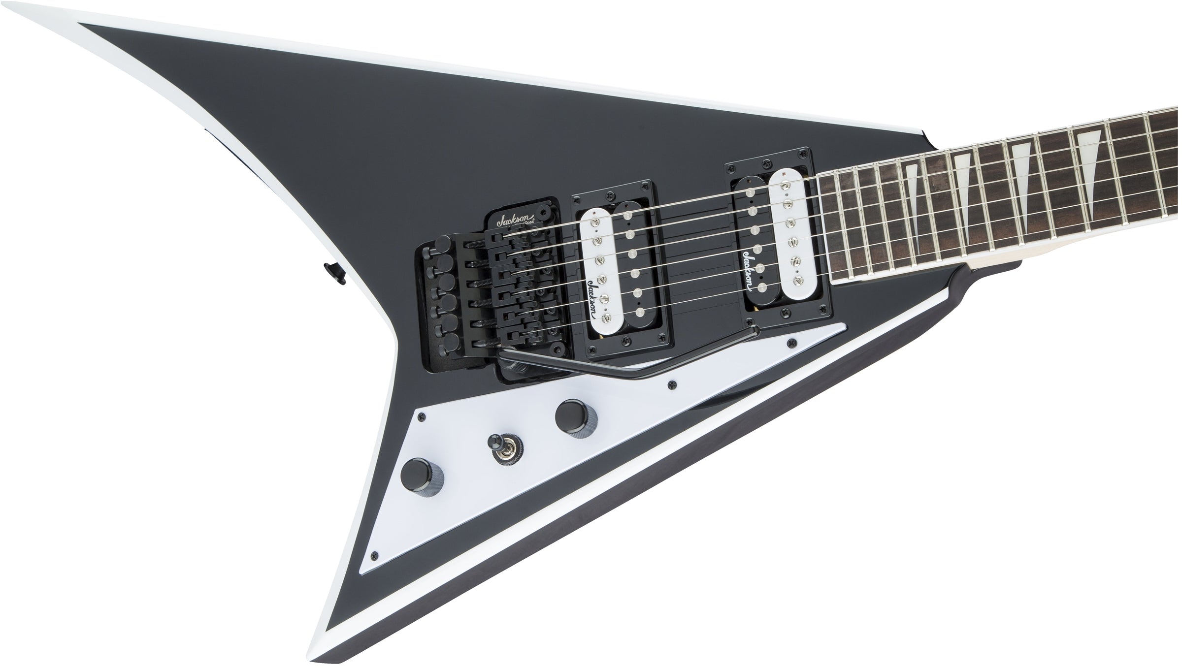 Jackson Rhoads Js32 Electric Guitar - Black With White Bevels
