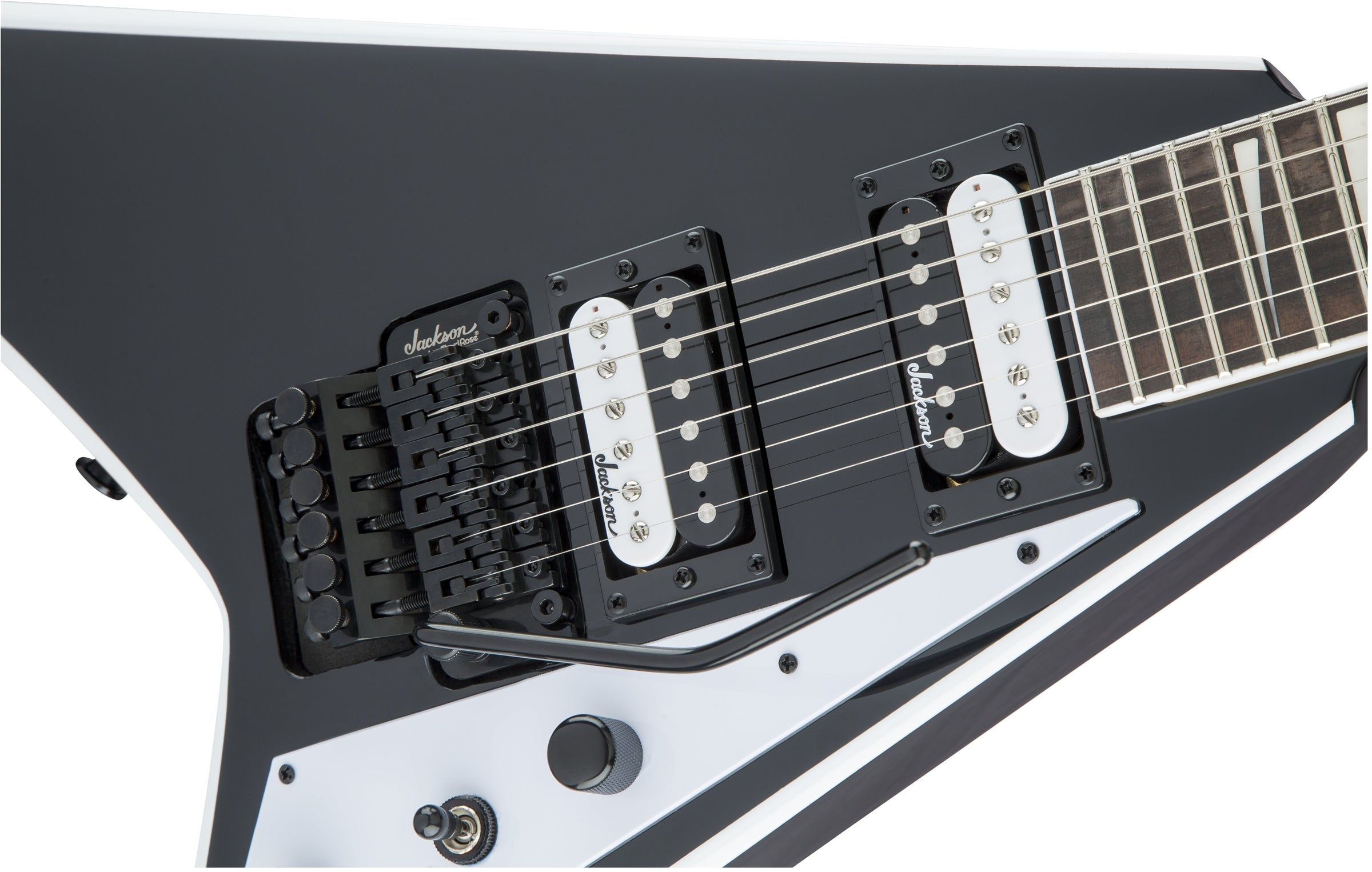 Jackson Rhoads Js32 Electric Guitar - Black With White Bevels