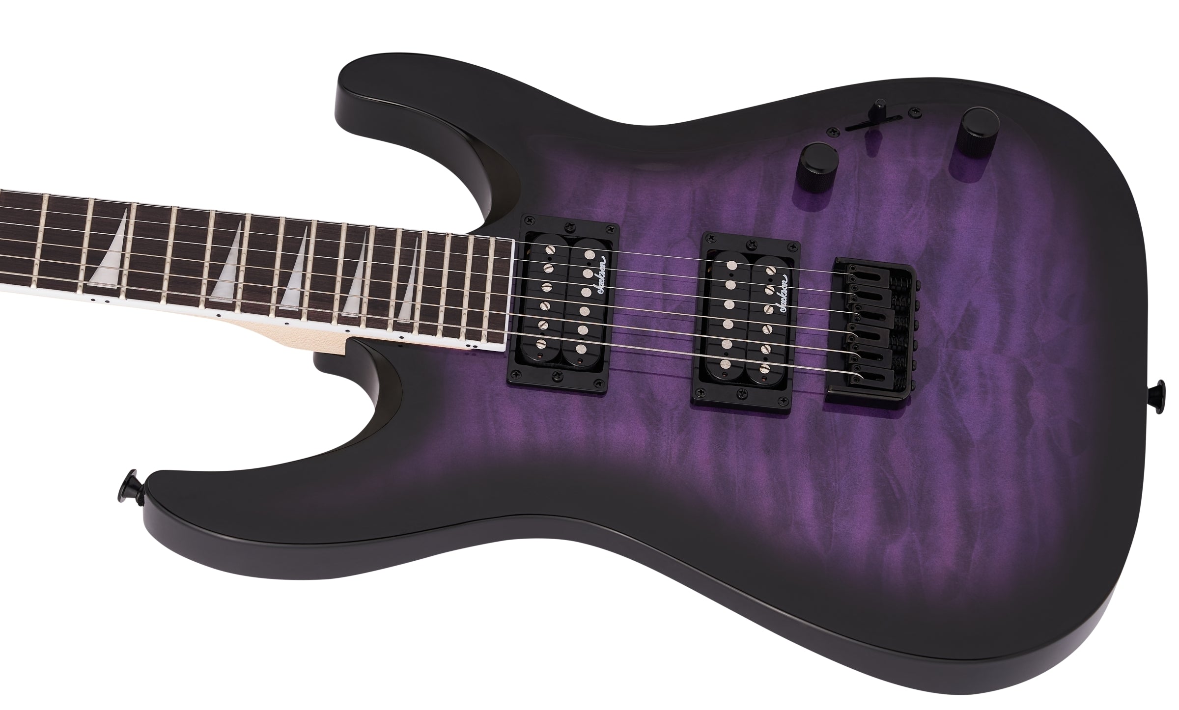 Jackson JS Series Dinky Arch Top JS32Q Electric Guitar - Transparent Purple Burst