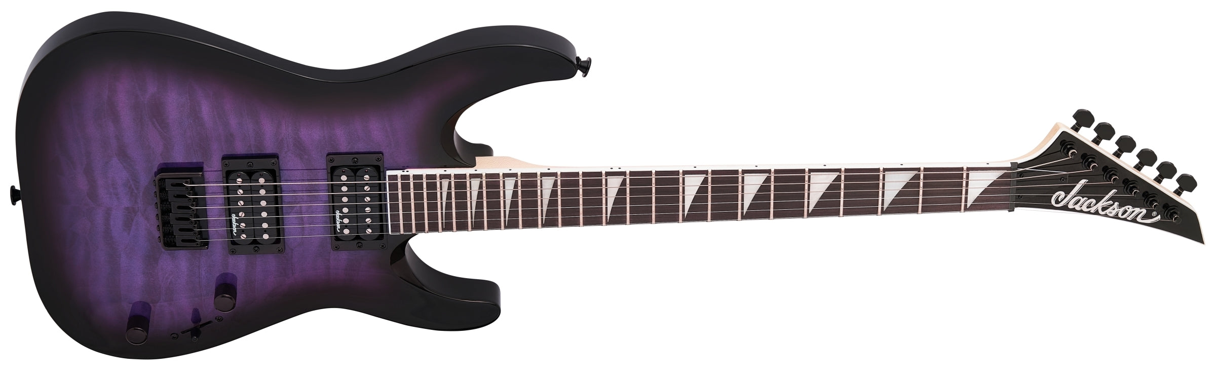 Jackson JS Series Dinky Arch Top JS32Q Electric Guitar - Transparent Purple Burst