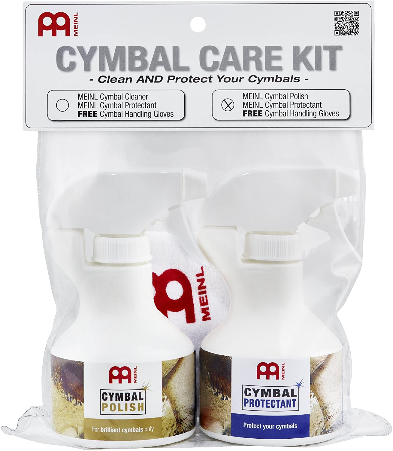 Meinl Cymbals Cymbal Care Kit with Cleaner and Polish - MADE IN GERMANY - Includes Handling Gloves (MCCK-MCP)