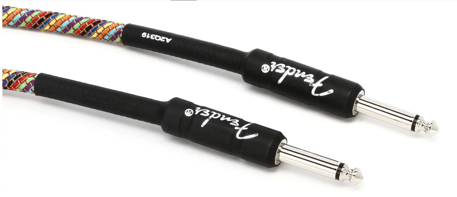 Fender Festival Instrument Cable - 18.6' Straight-Straight, Rainbow
