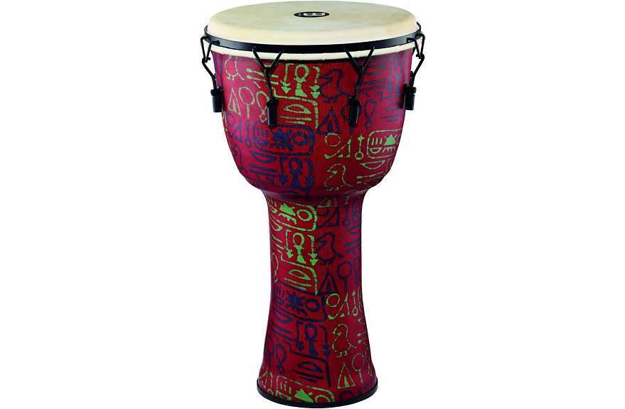 Meinl Mechanically Tuned Djembe with Synthetic Shell and Goat Skin Head 14 in. Pharaoh's Script