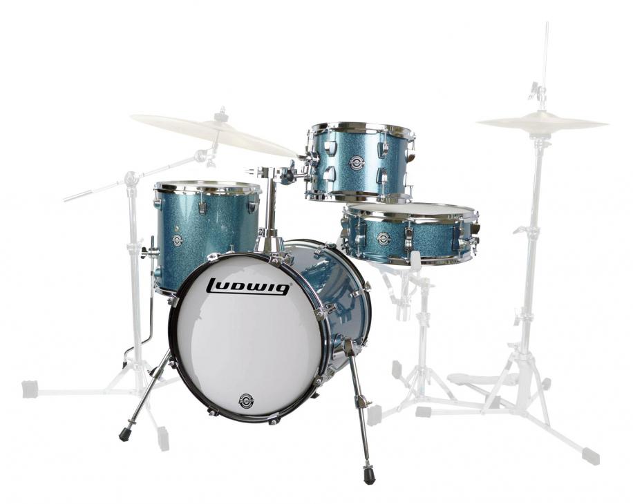 Ludwig Breakbeats By Questlove 4-piece Shell Pack with Snare Drum - Azure Sparkle