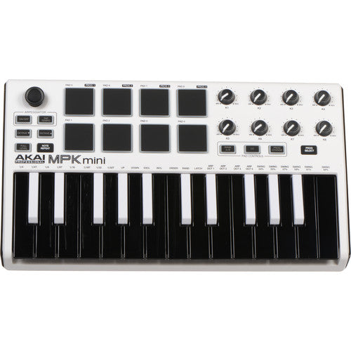 Akai Professional MPK mini MKII Compact Controller (White-Black)