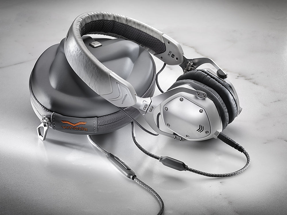 V-MODA - XS Wired On-Ear Headphones - White Silver