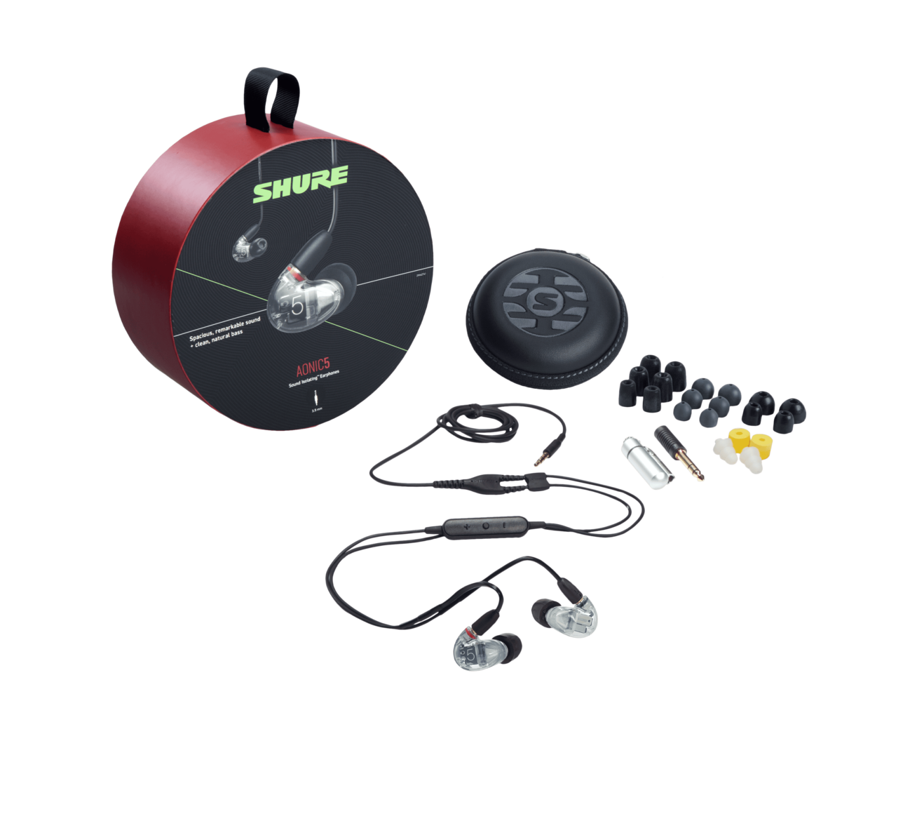 Shure Triple-Driver AONIC 5 Sound Isolating™ Earphones - Clear