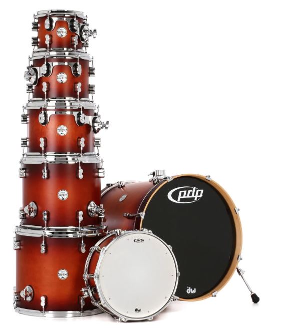 PDP Concept Maple Shell Pack - 7-piece - Satin Tobacco Burst