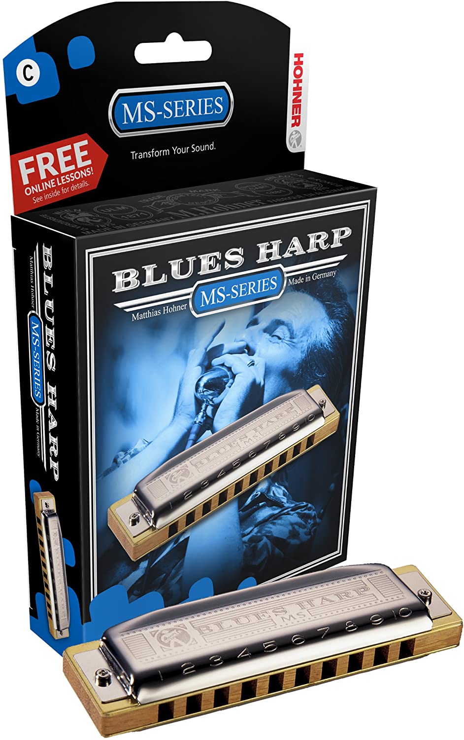 Hohner Blues Harp MS Modular System Diatonic Harmonica, C-major