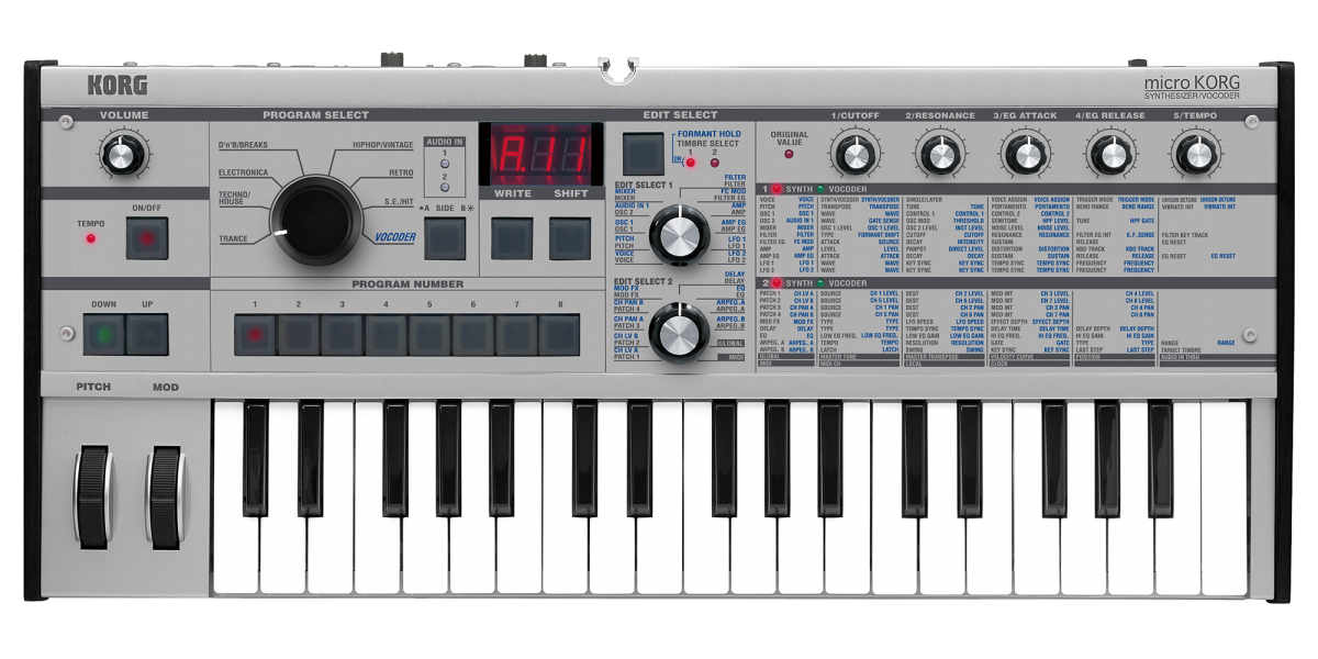 Korg microKORG PT 37-Key Synthesizer and Vocoder (Limited Edition Platinum)
