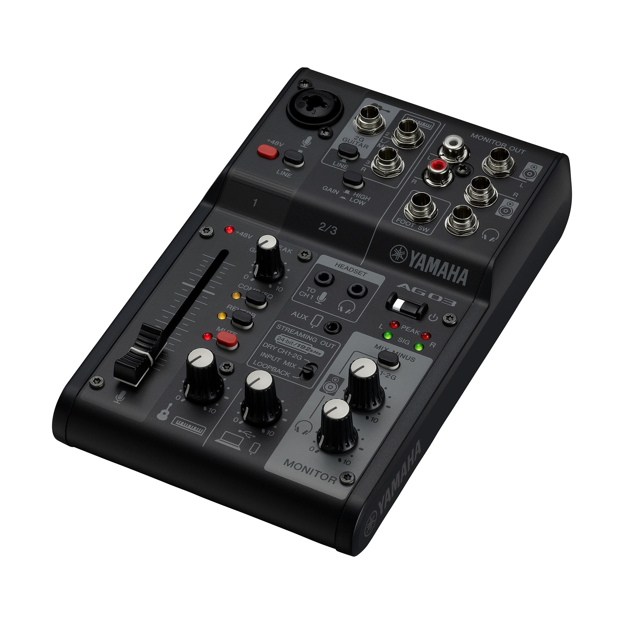 Yamaha Ag03 Mk2 3-Channel Mixer And Usb Audio Interface - Black
