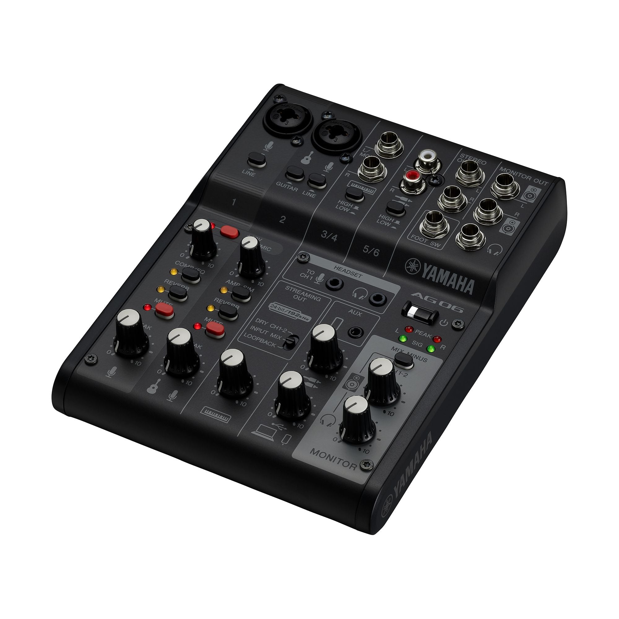 Yamaha Ag06 Mk2 6-Channel Mixer And Usb Audio Interface - Black