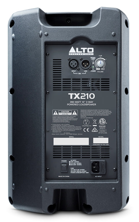 Alto TX210 10" LF Driver 2-Way 300W Powered Loudspeaker