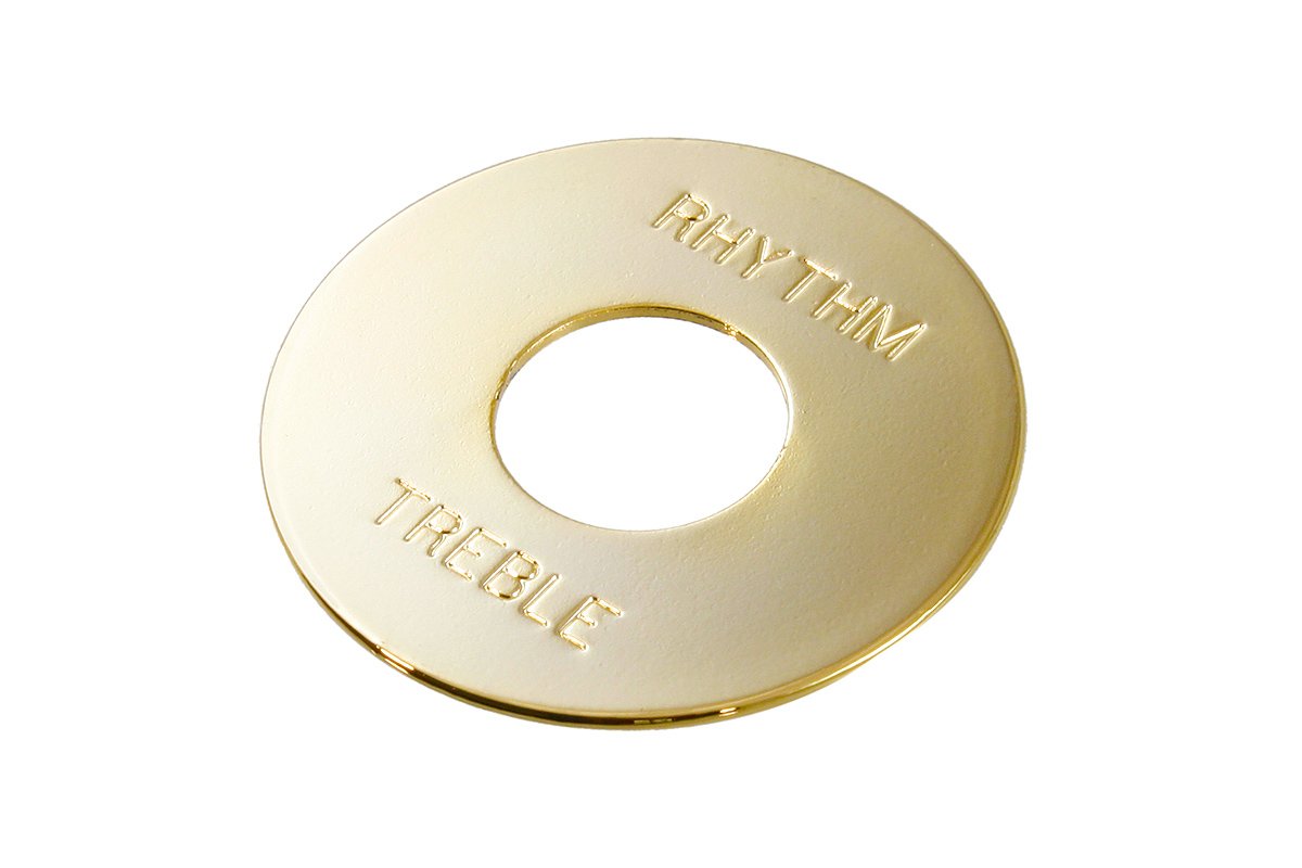Allparts Rhythm & Treble Switch Ring - Gold Metal